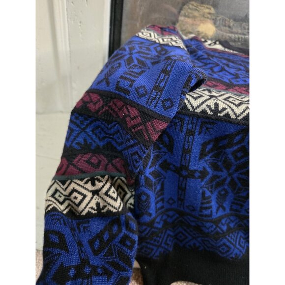 Vintage Obermeyer Juneau Sweater Mens L Fair Isle Ski Nordic Wool Acrylic Blend - Picture 5 of 16